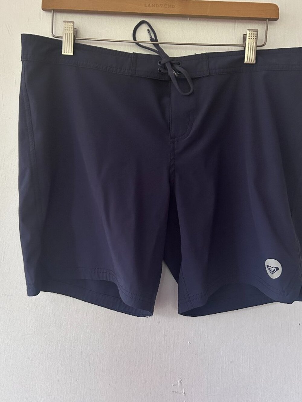 Roxy Swim Shorts Womens Xl Blue Tie Waist Surfer Skater Punk